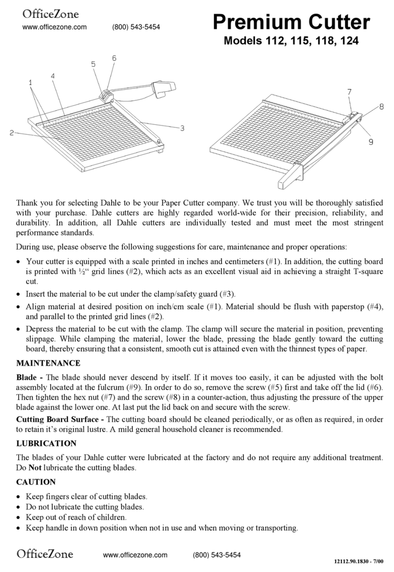 Dahle 112 Manuel utilisateur