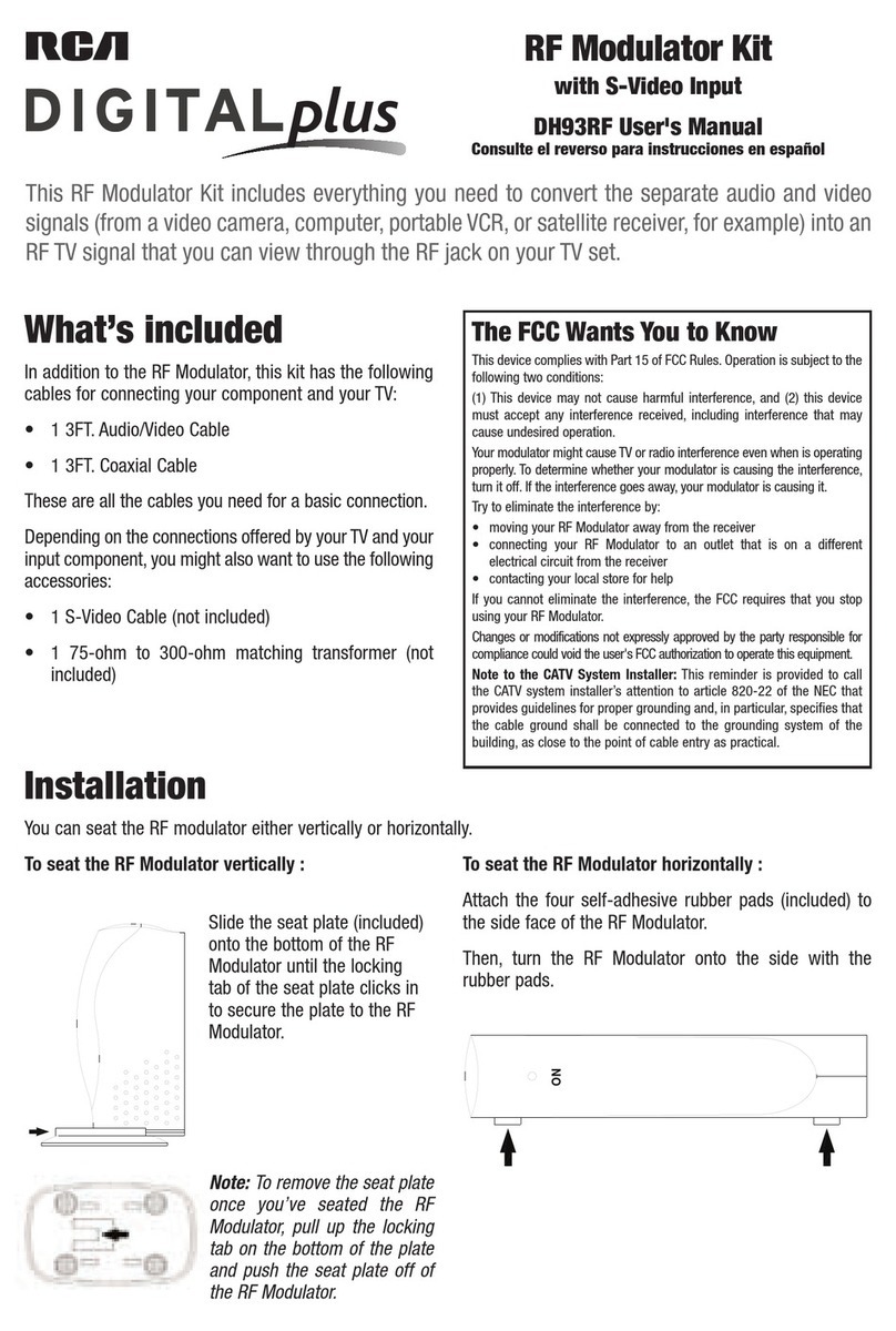 RCA DH93RF Manuel utilisateur