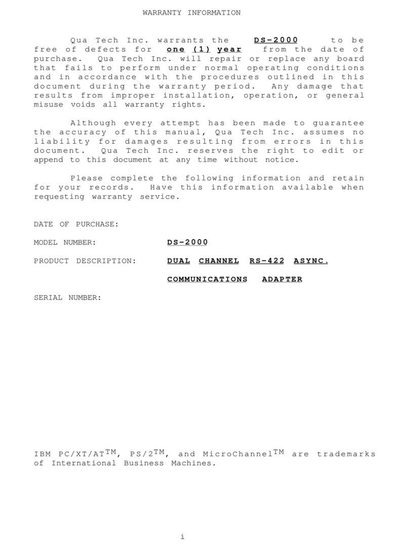 Quatech DS-3000 Manuel utilisateur Quatech DS-3000 Manuel utilisateur