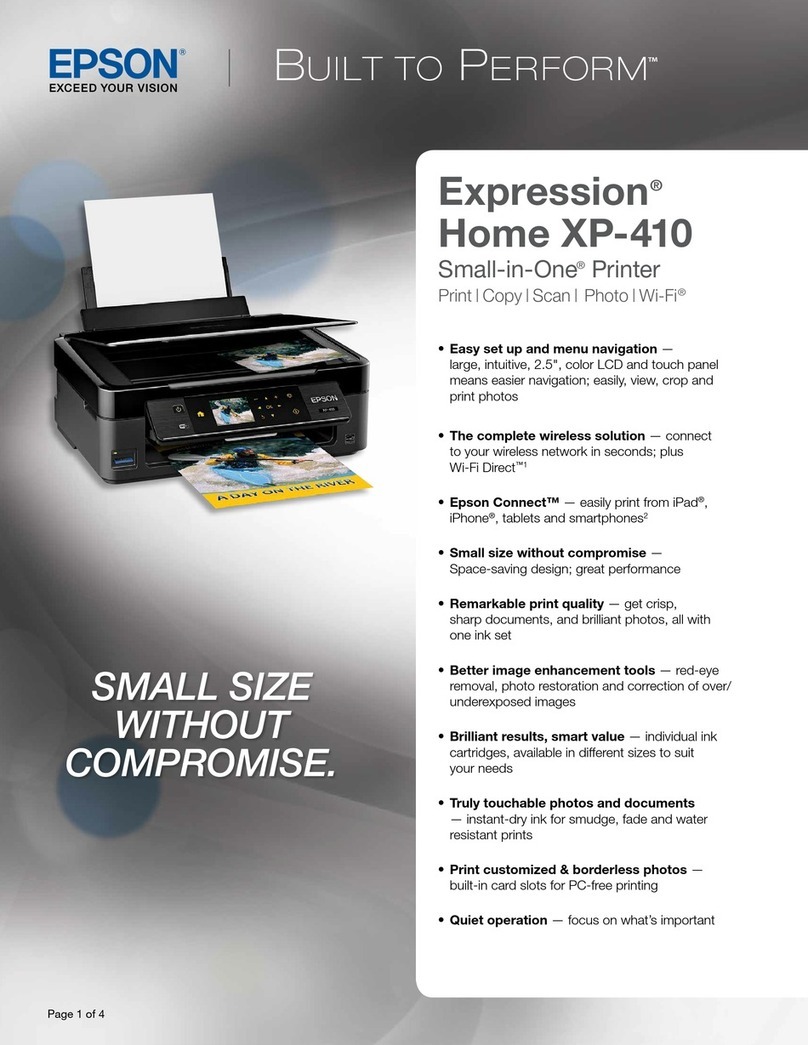 Epson XP-410 Instructions d'installation