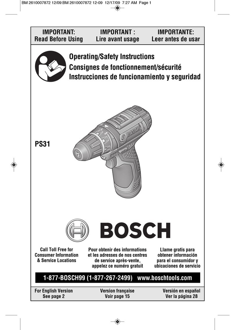 Bosch PS31 Instructions de montage
