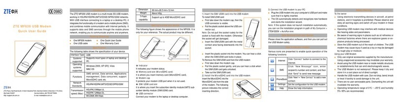 Zte MF636 Manuel d'instructions Zte MF636 Manuel d'instructions