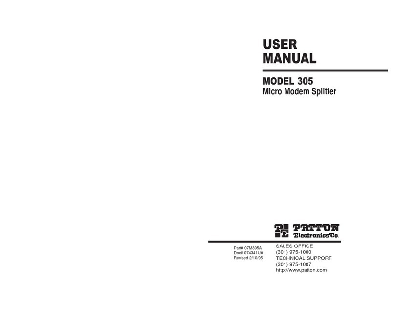 Patton electronics 305 Manuel utilisateur