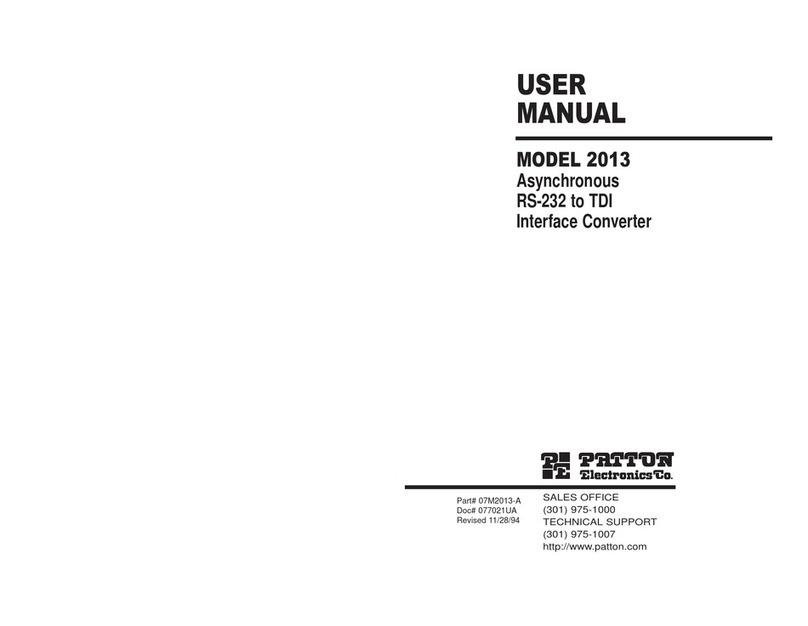 Patton electronics 2013 Manuel utilisateur