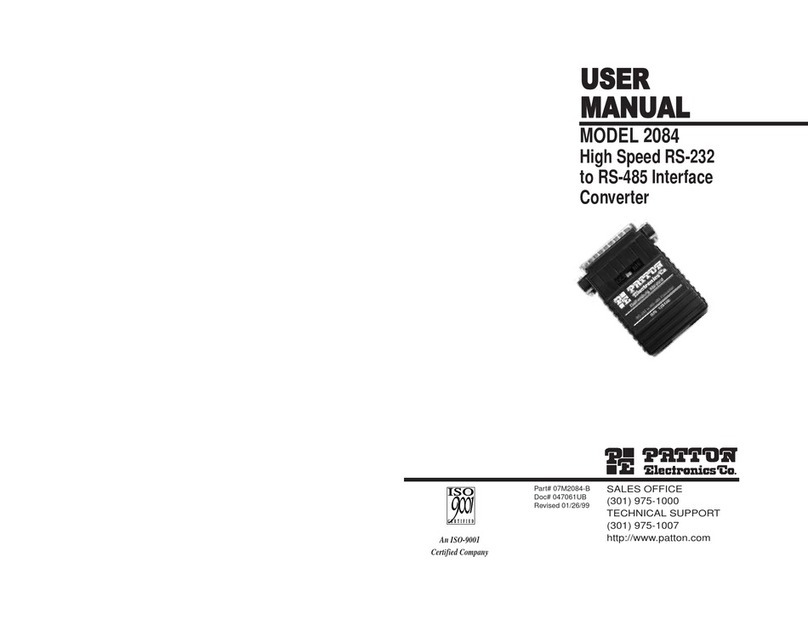 Patton electronics 2084 Manuel utilisateur