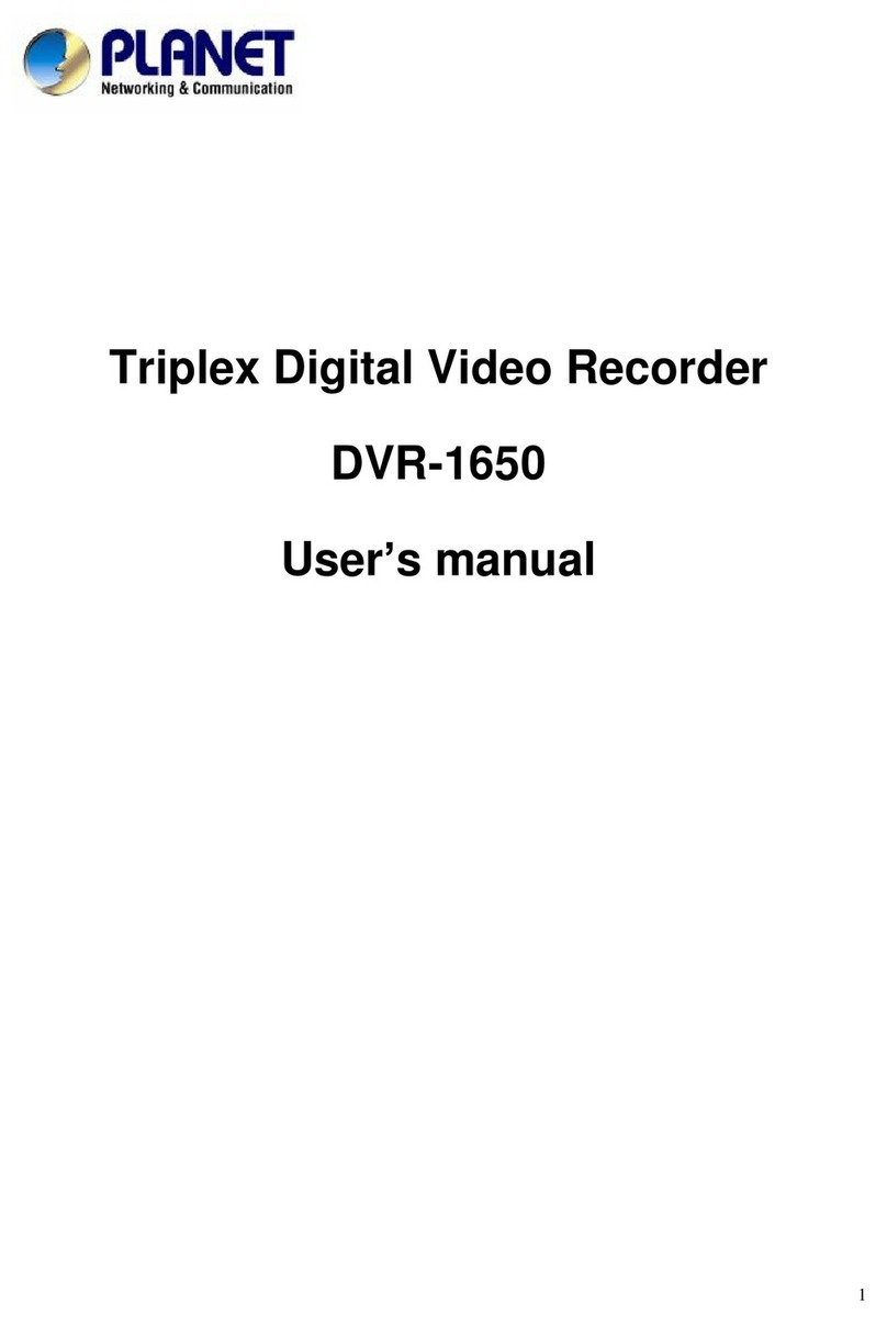 Planet DVR-1650 Manuel utilisateur Planet DVR-1650 Manuel utilisateur
