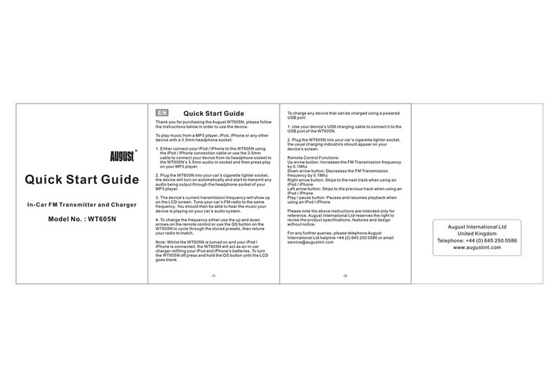 August WT605N Manuel utilisateur