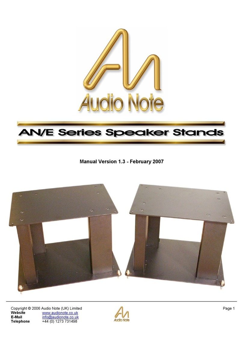 Audio Note AN/E Series Manuel technique