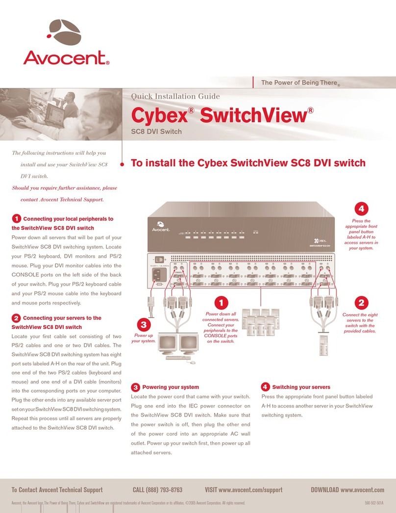 Avocent Cybex SwitchView Manuel utilisateur