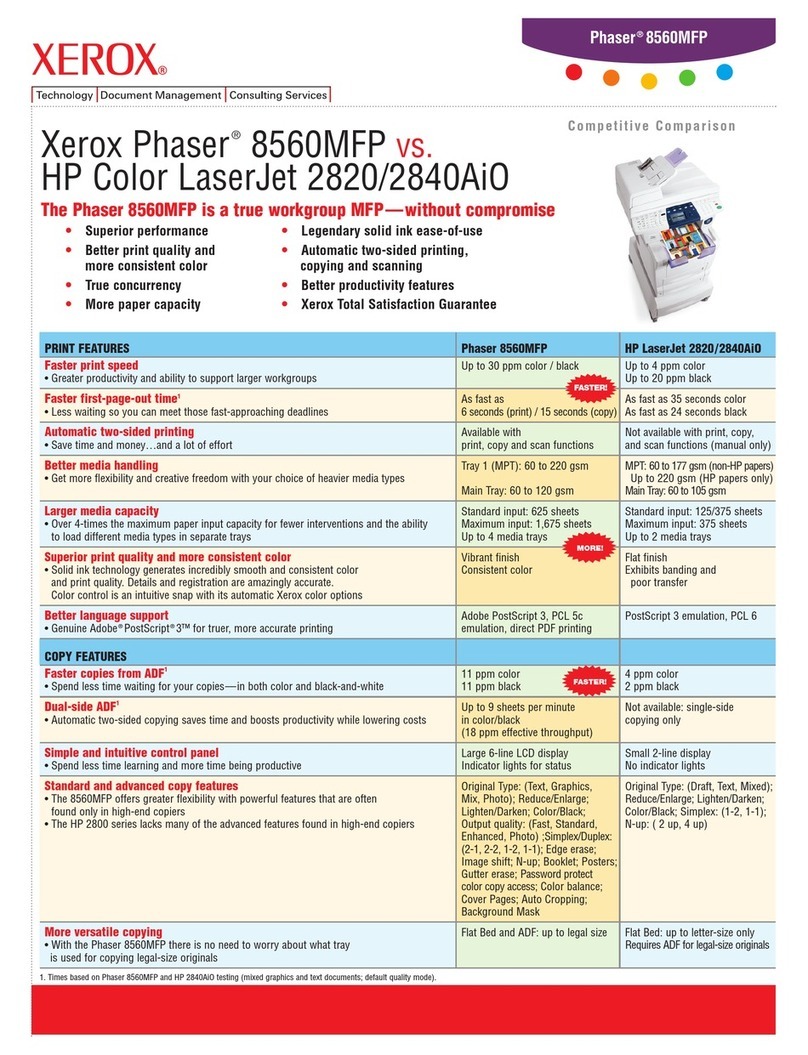 Xerox PHASER 8560MFP Guide d'installation et d'utilisation Xerox PHASER 8560MFP Guide d'installation et d'utilisation