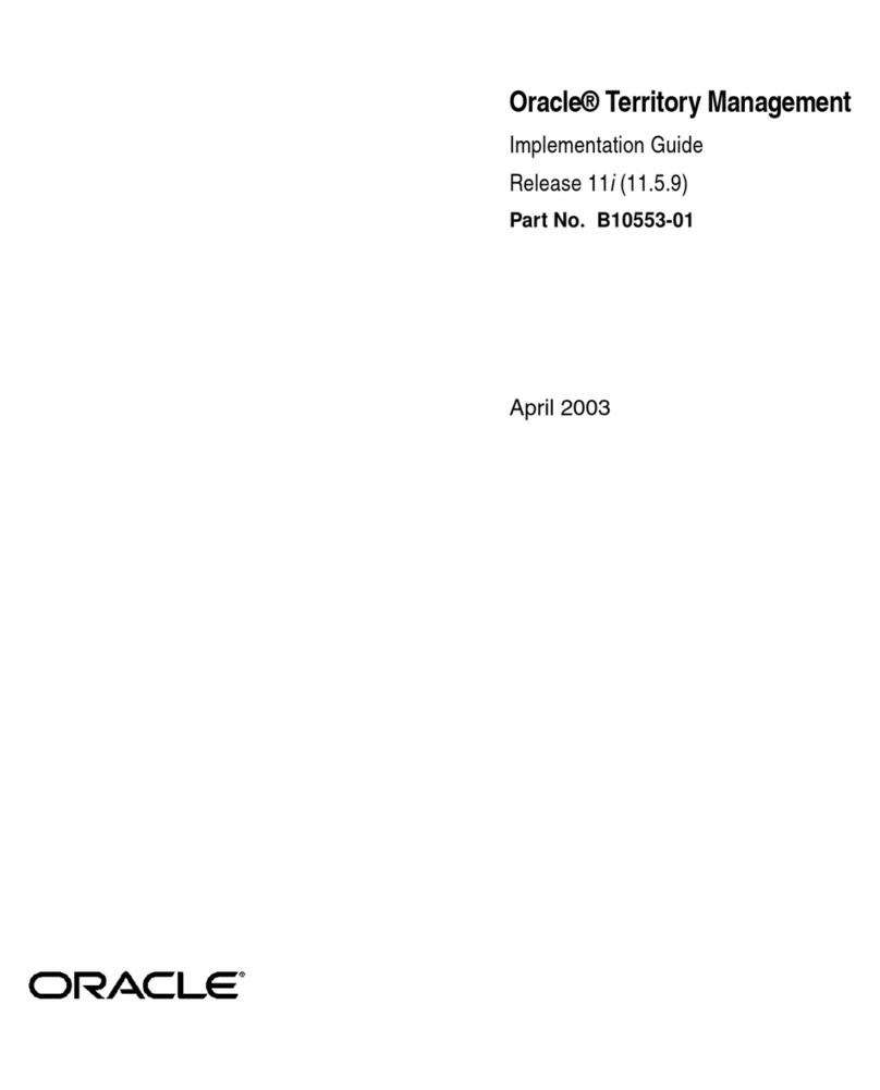 Oracle Oracle Territory Management Manuel utilisateur