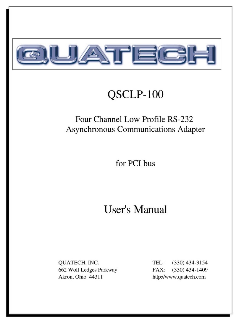 Quatech QSC(LP)-100 Manuel utilisateur