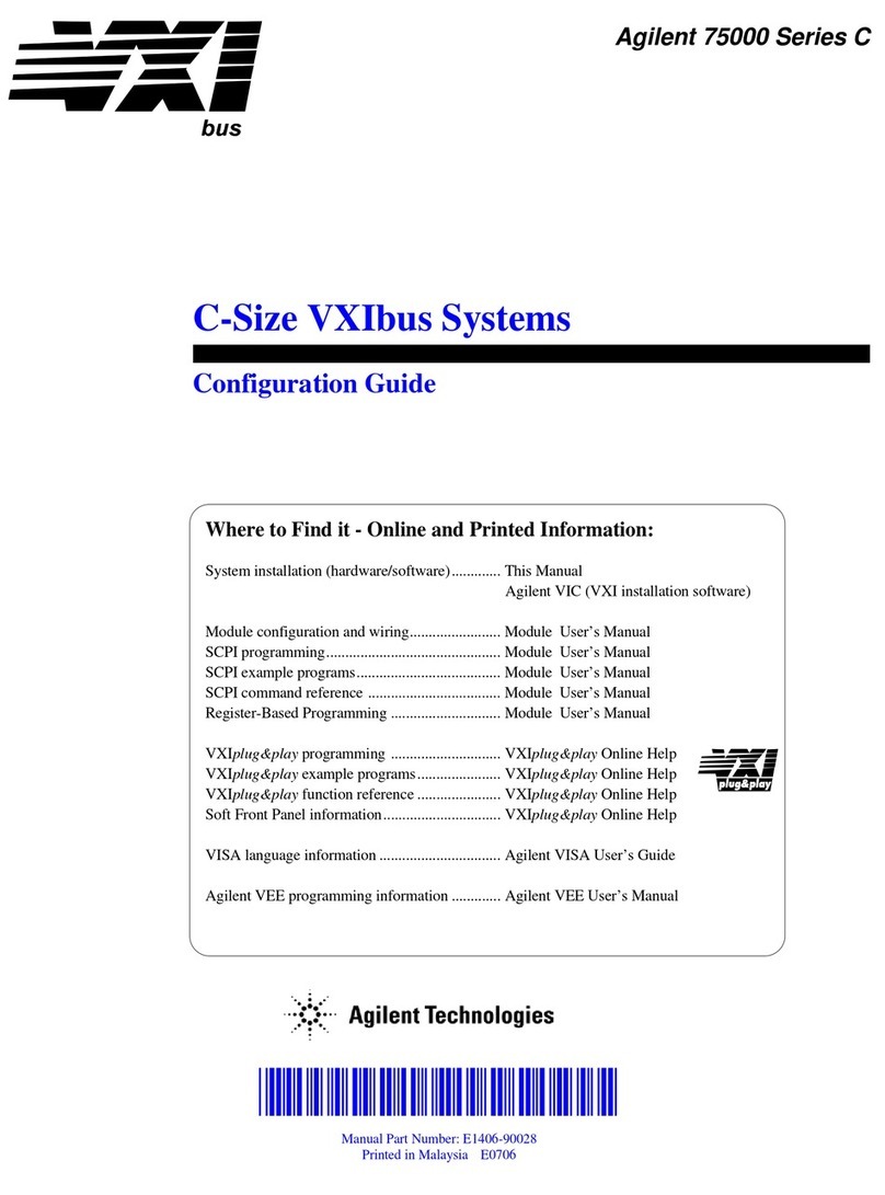 Agilent Technologies C-Size VXIbus Systems Manuel utilisateur