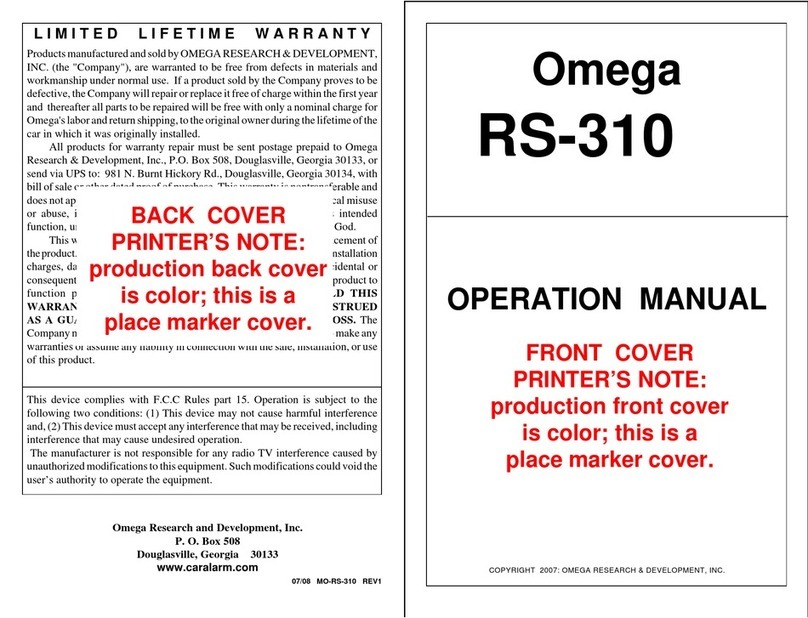 Omega RS-310 Manuel utilisateur