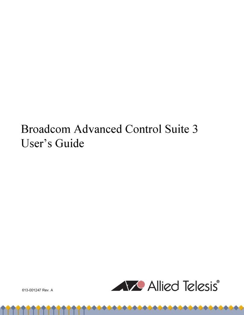 Allied Telesis Broadcom Advanced Control Suite 3 Manuel utilisateur