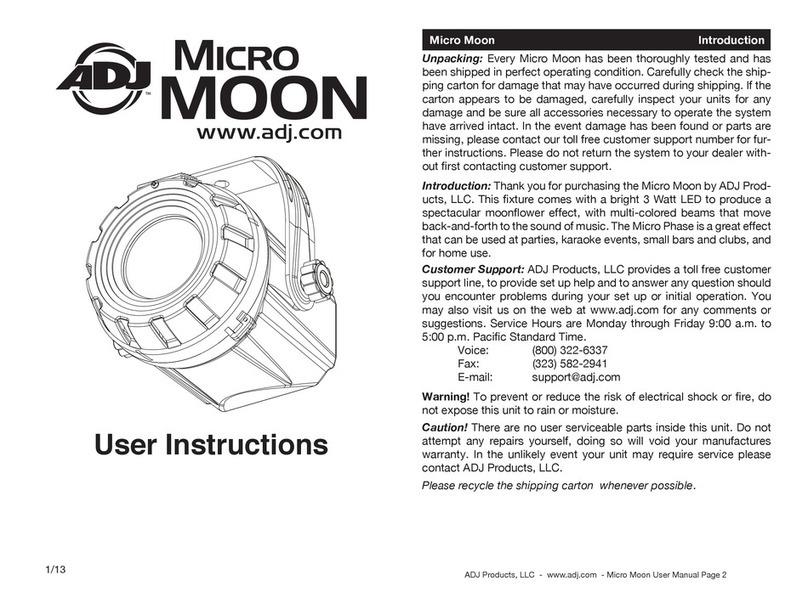 American DJ Micro Moon Manuel utilisateur