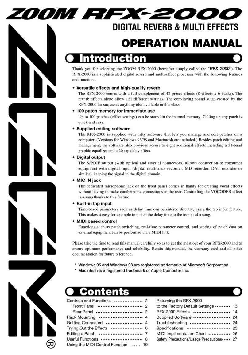 Zoom RFX-2000 Manuel utilisateur