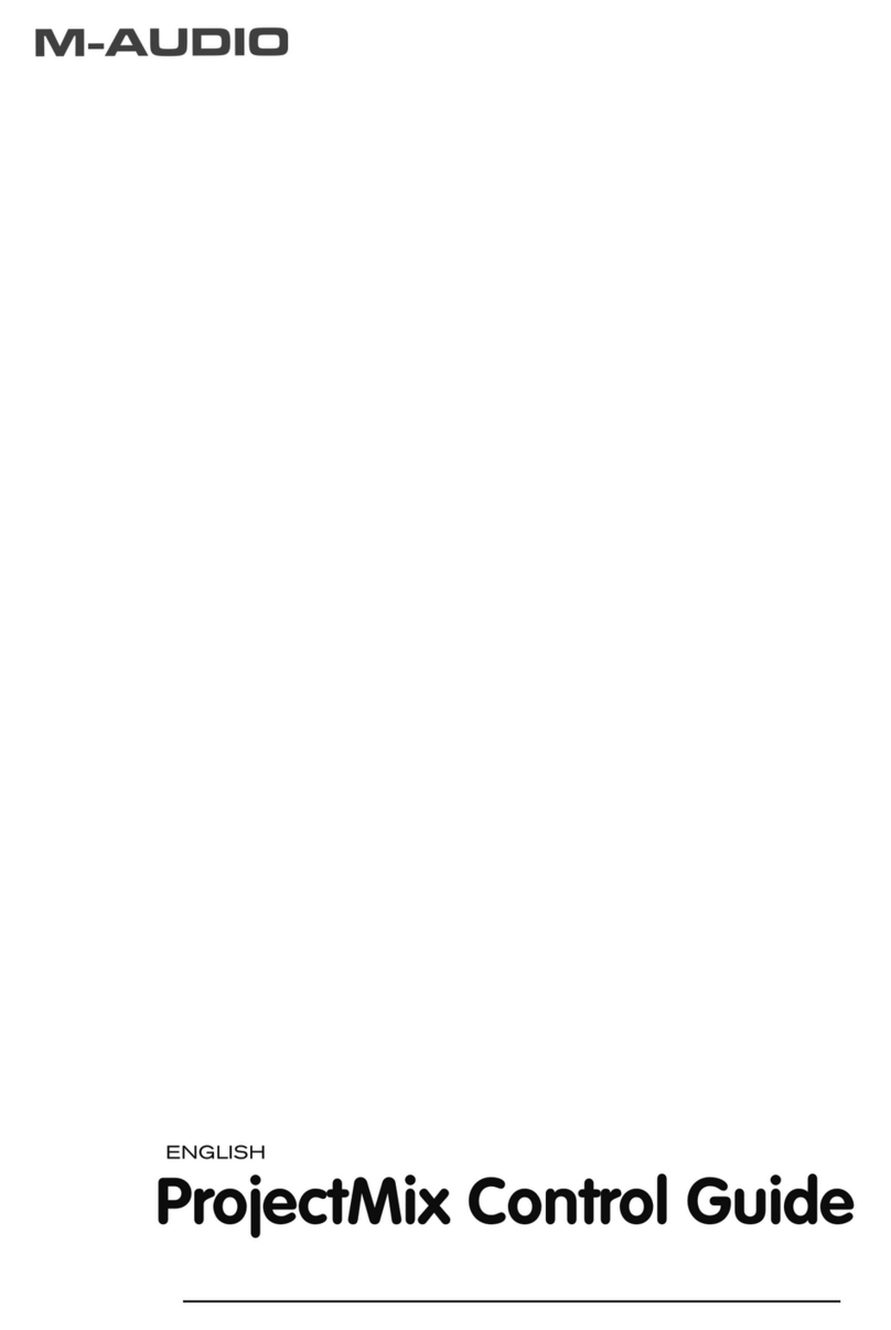 M-Audio ProjectMix Manuel d'utilisation et d'entretien M-Audio ProjectMix Manuel d'utilisation et d'entretien