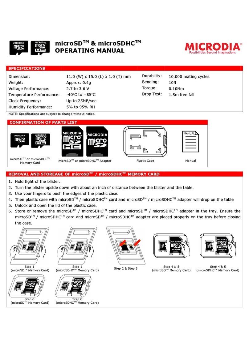 Microdia microSD Manuel utilisateur