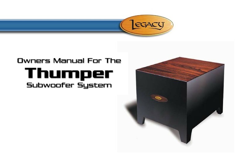 Legacy Thumper Manuel utilisateur