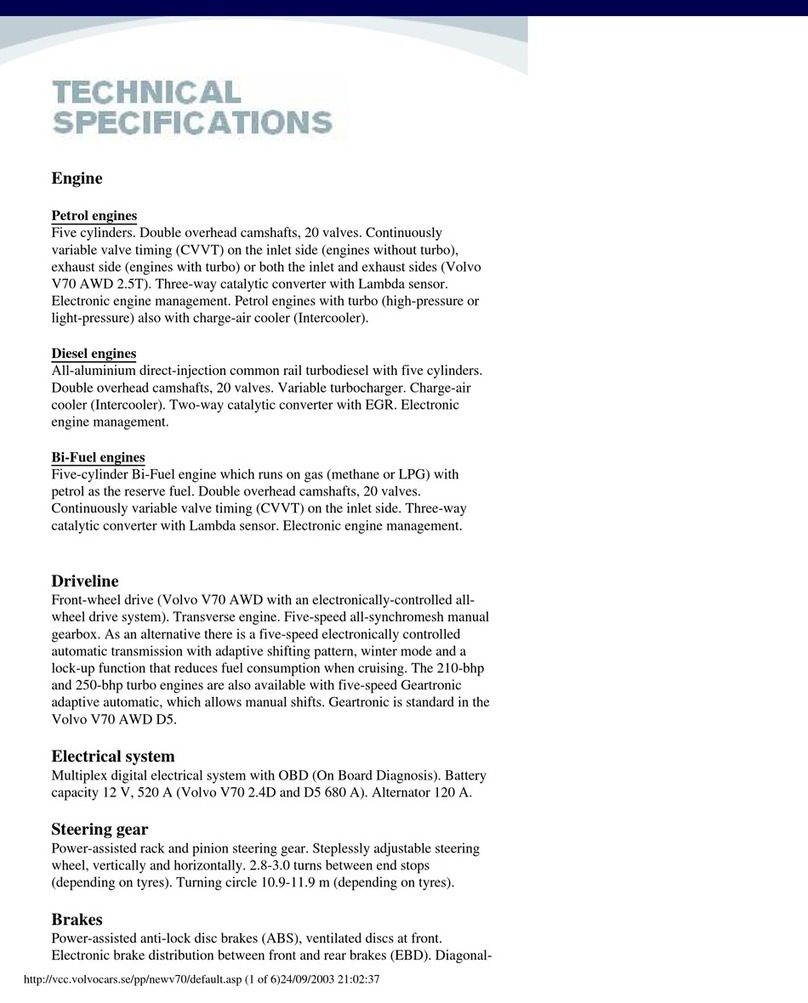 Volvo V70 SPORT Manuel utilisateur