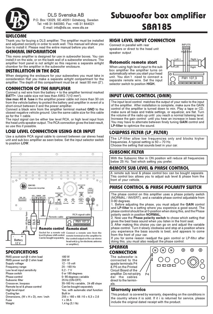 DLS SP12i Manuel utilisateur