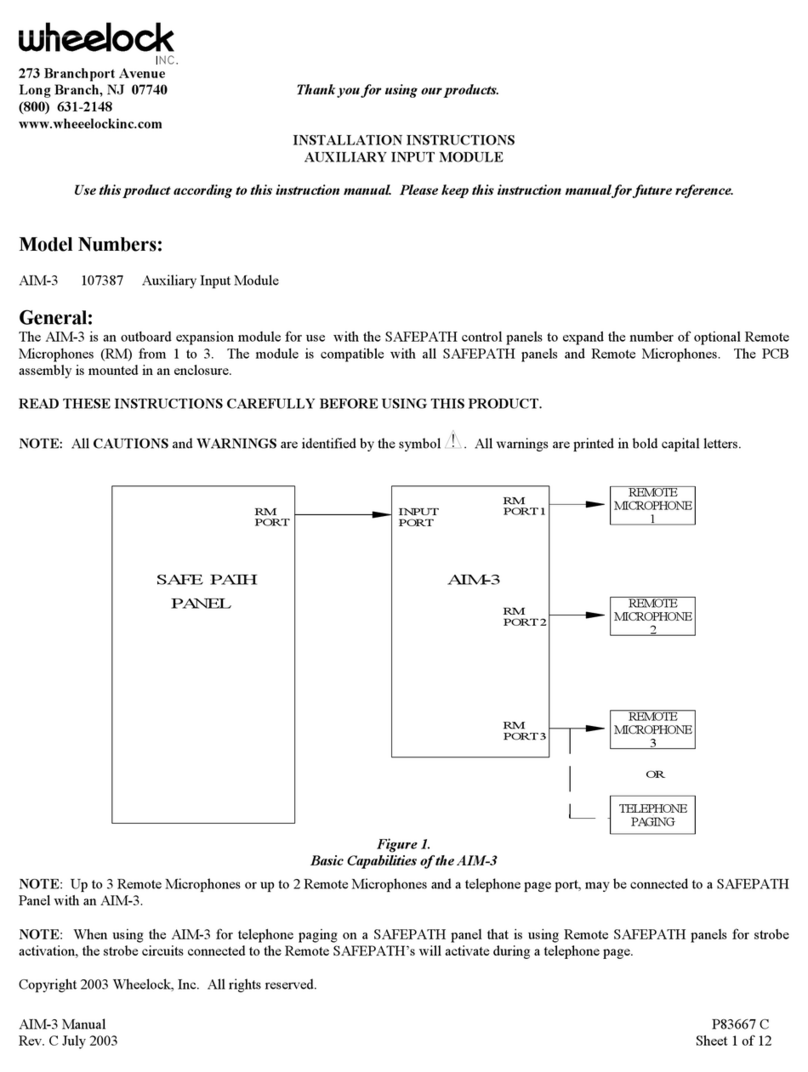 Wheelock AIM-3 Manuel utilisateur