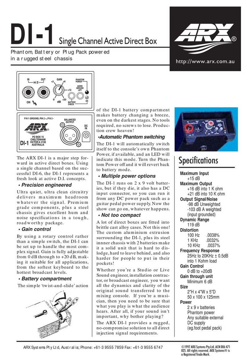 ARX DI-1 Manuel utilisateur