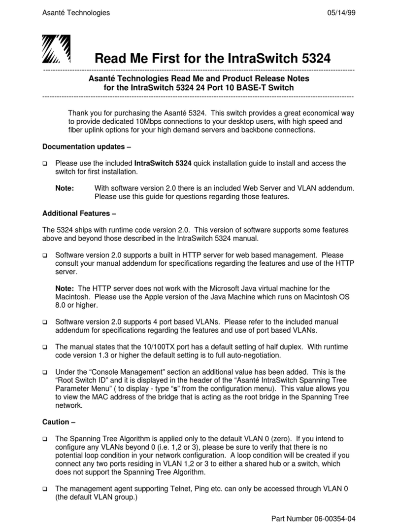 Asante IntraSwitch 5324 Mode d’emploi