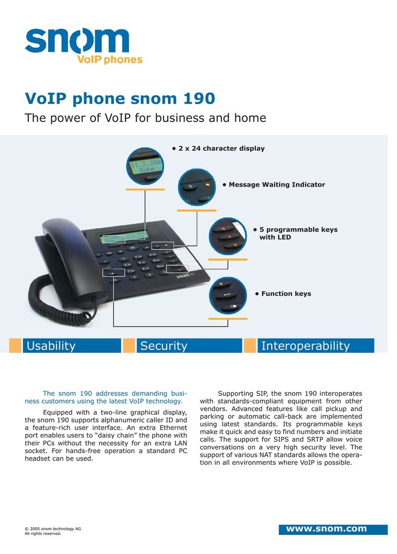 Snom 190 Manuel utilisateur