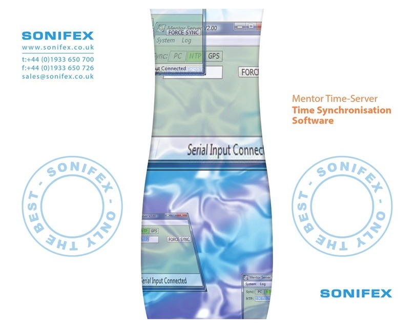 Sonifex Mentor Time-Server Mode d’emploi