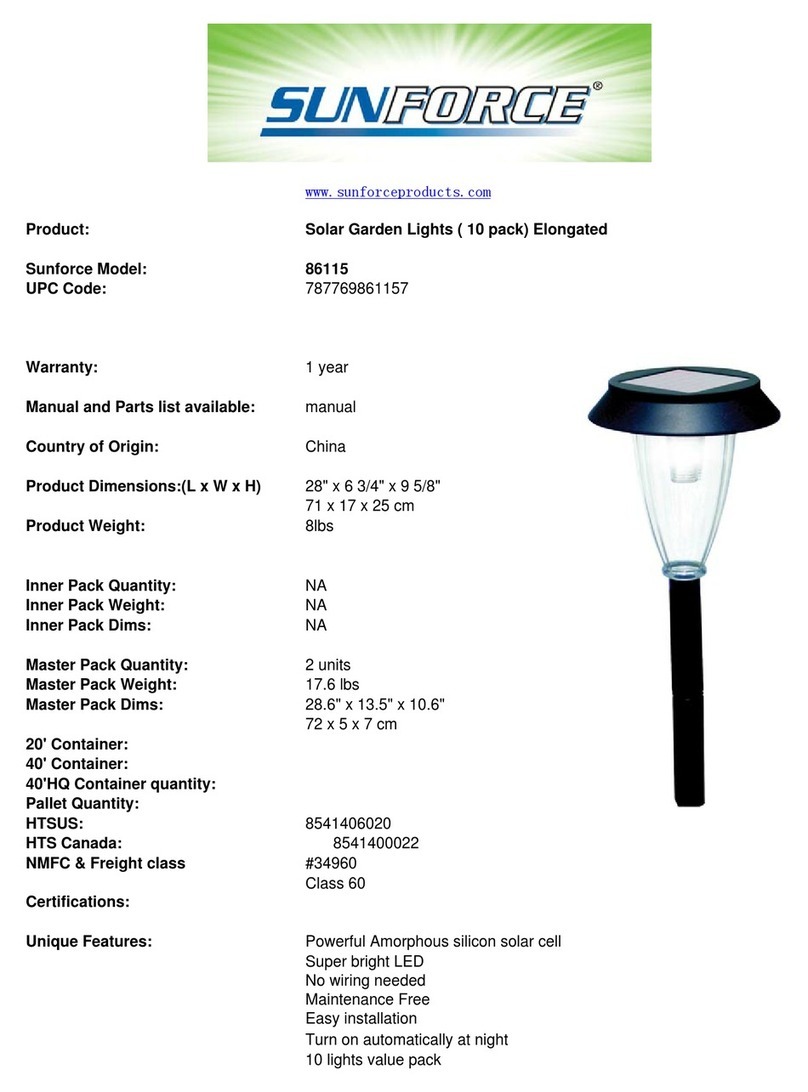 Sunforce 86115 Manuel utilisateur