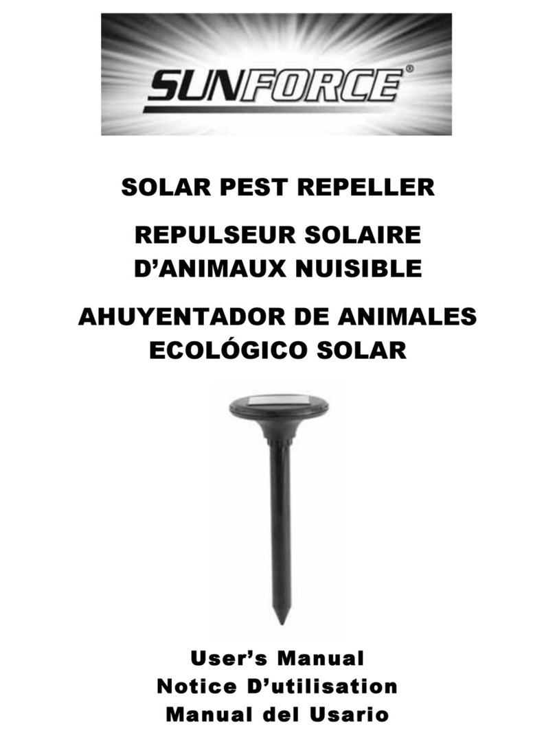 Sunforce SOLAR PEST REPELLER Manuel utilisateur