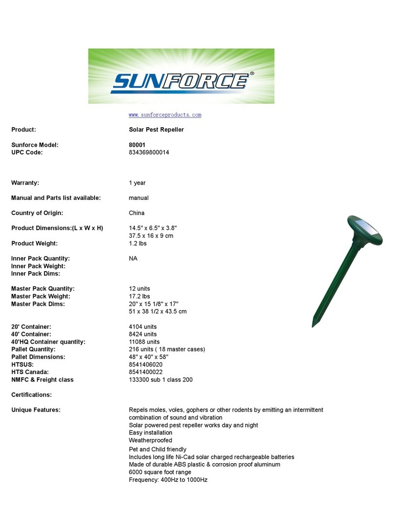 Sunforce 80001 Manuel utilisateur