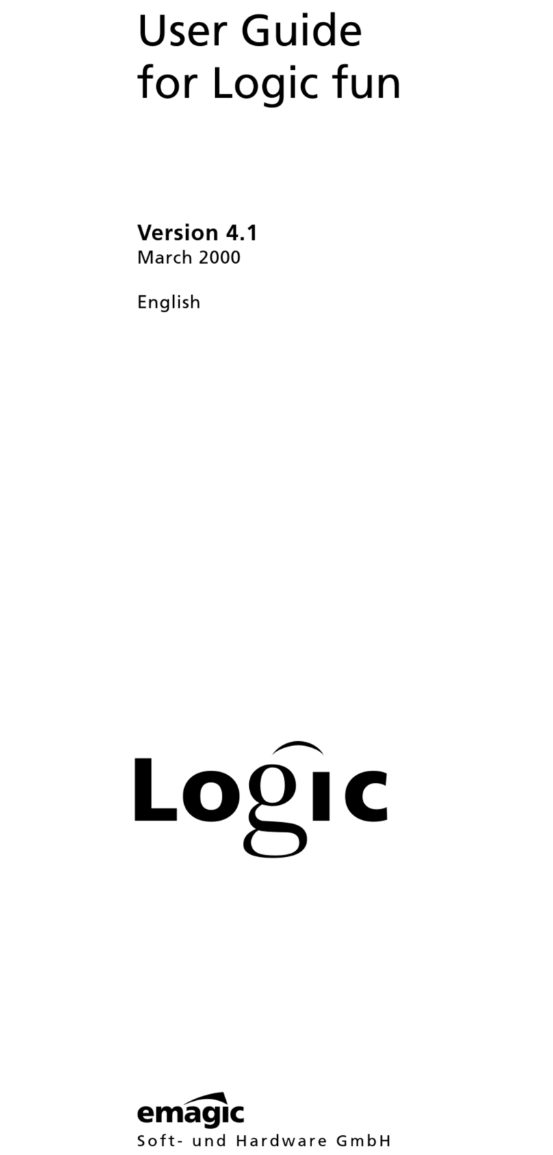 Emagic Logic fun Manuel utilisateur