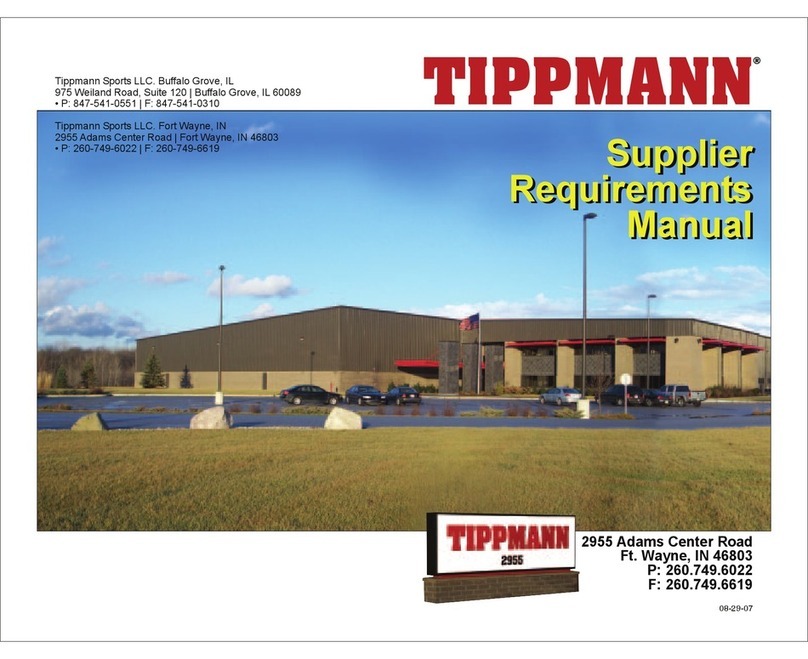 Tippmann Supplier Requirements Manuel utilisateur