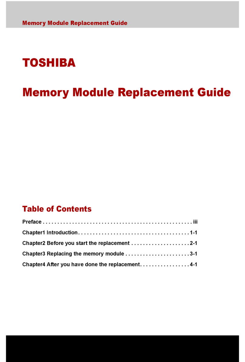 Toshiba Memory Module Manuel de la liste des pièces