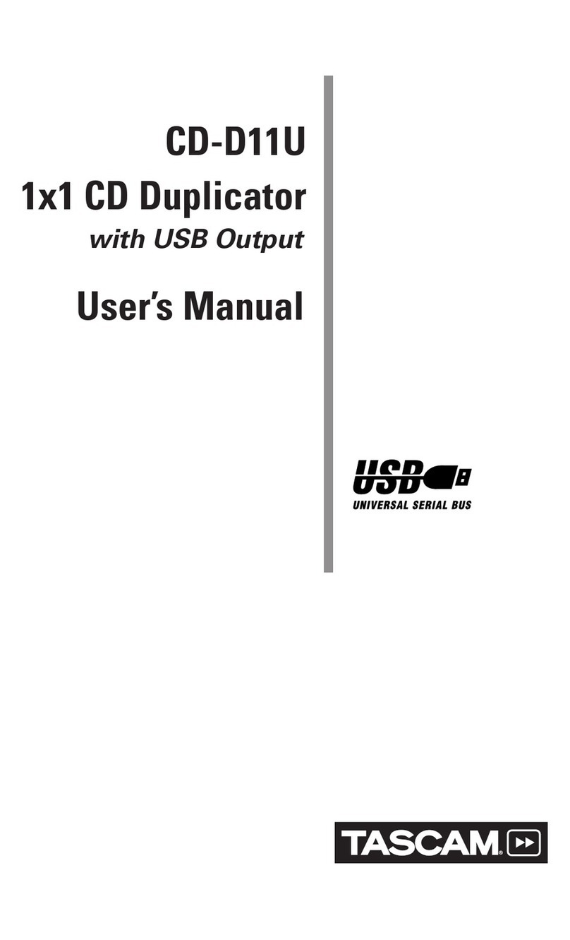 Tascam CD-D11U Manuel utilisateur