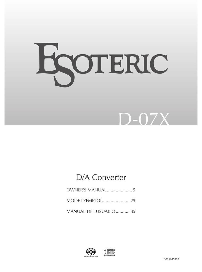 Teac Esoteric D-07X Manuel utilisateur