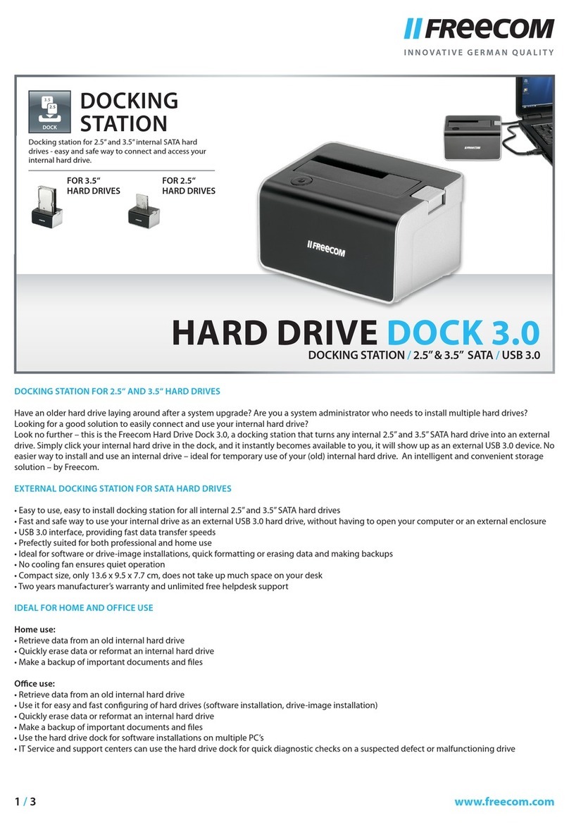 Freecom Hard Drive Dock 3.0 Guide d'installation
