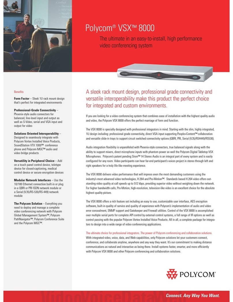 Polycom VSX 8000 Series Manuel utilisateur