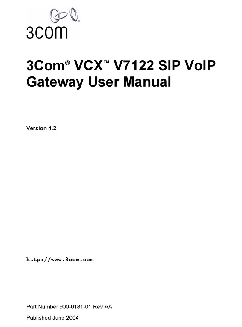 3Com VCX V7122 SIP Manuel utilisateur