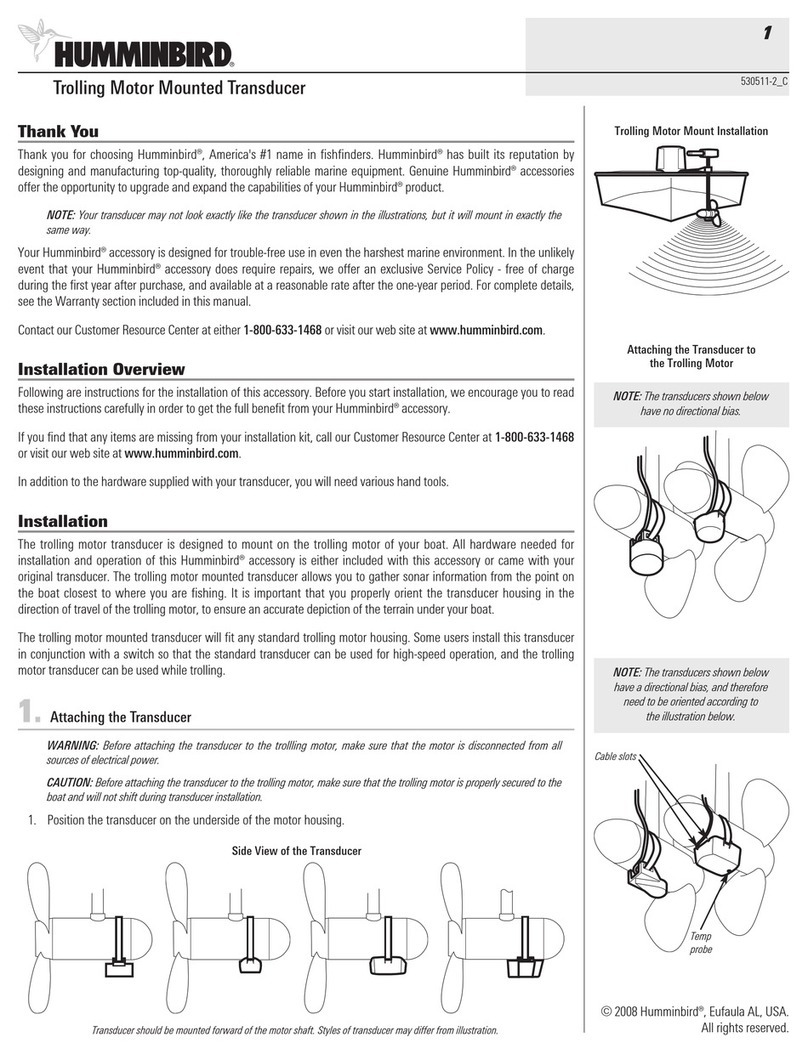 Humminbird transducer Guide de référence rapide