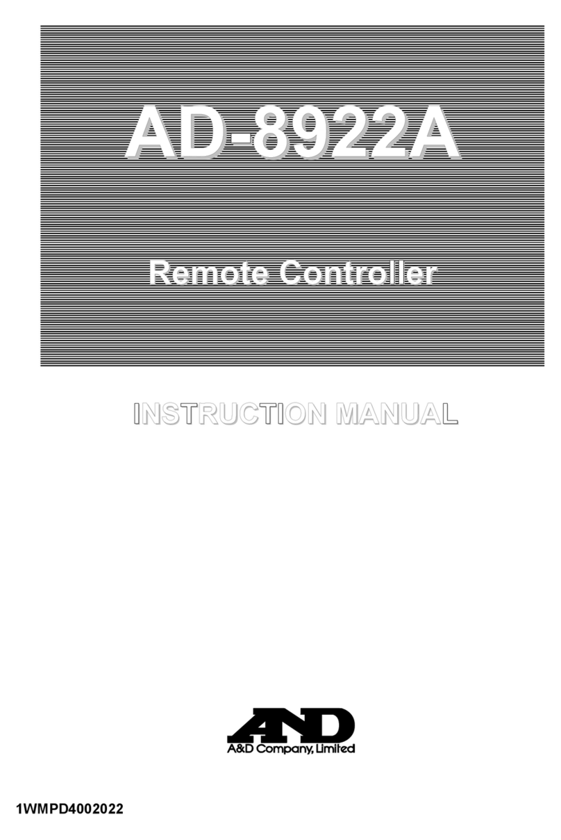 A&D AD-8922A Manuel utilisateur A&D AD-8922A Manuel utilisateur