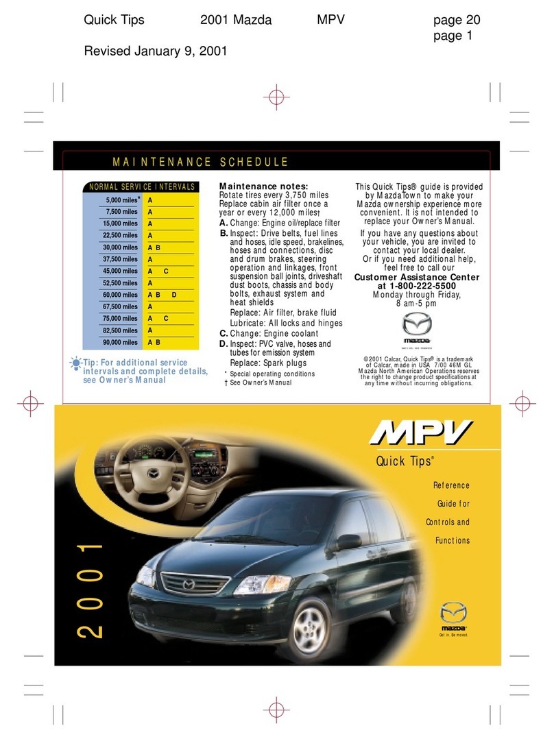 Mazda 2004 MPV Instructions de montage