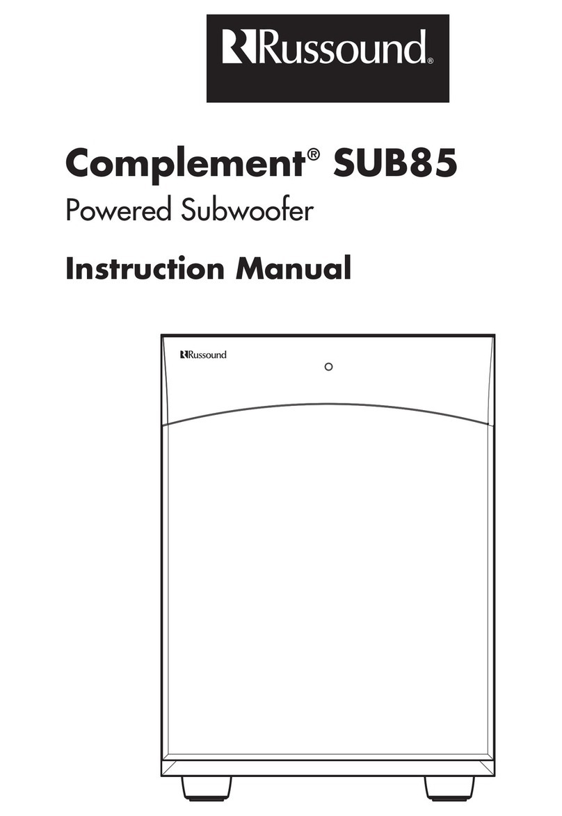 Russound COMPLEMENT SUB85 Manuel utilisateur