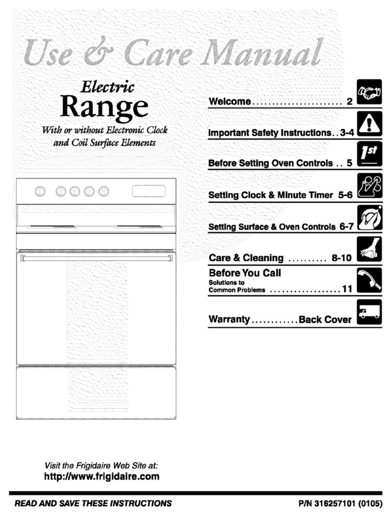 Frigidaire TEF303AWA Manuel utilisateur