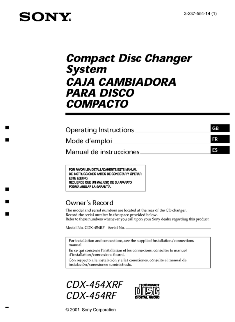 Sony CDX-454XRF Manuel utilisateur