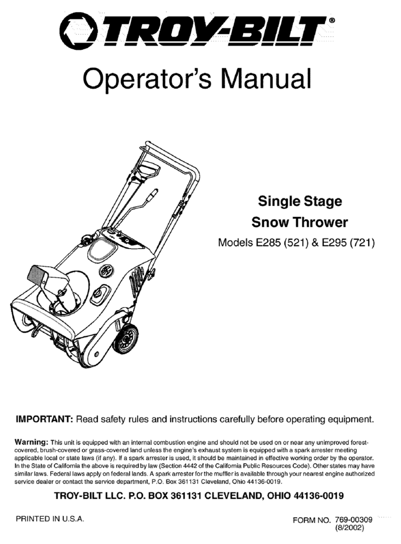 Troy-Bilt E295 Manuel utilisateur