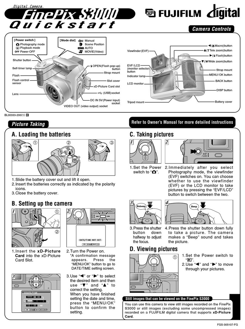 FujiFilm Finepix S3000 Manuel utilisateur FujiFilm Finepix S3000 Manuel utilisateur
